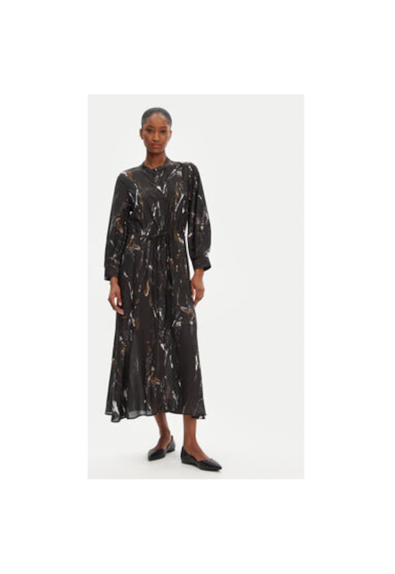 Camasa stil rochie dama 252132625220 - Viscoza/Poliester - Negru