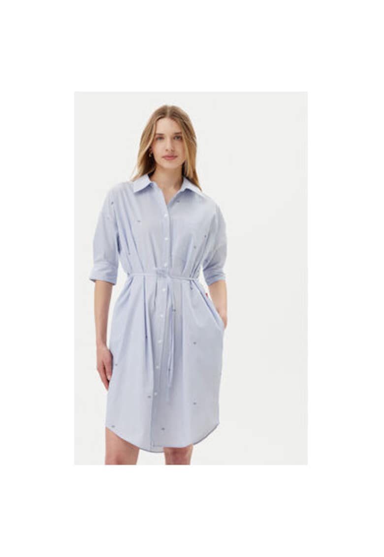 JOOP Jeans Camasa stil rochie dama Joop Jeans - 10019224 30046173 - Bumbac - Albastru deschis - Albastru deschis