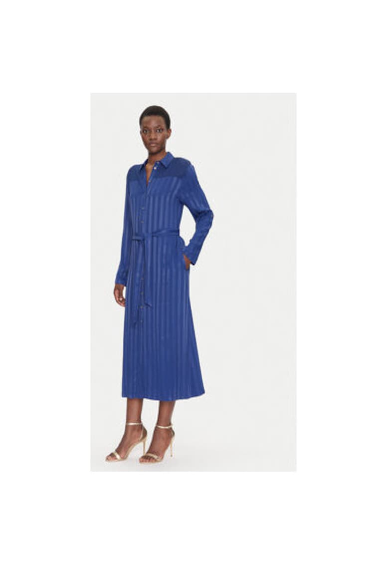 Fracomina Camasa stil rochie dama FS25SD3002W413N8 - Viscoza - Albastru - Albastru