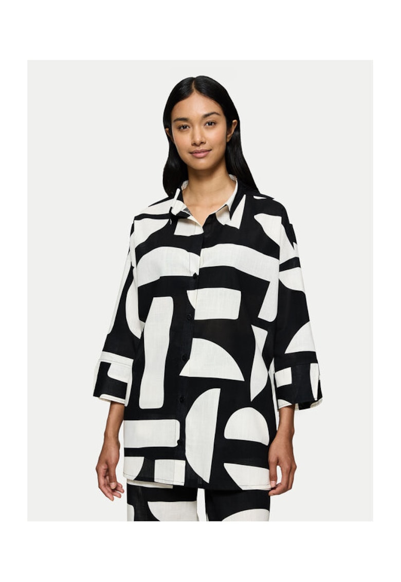 Camasa dama 10222569 - Bumbac - Negru