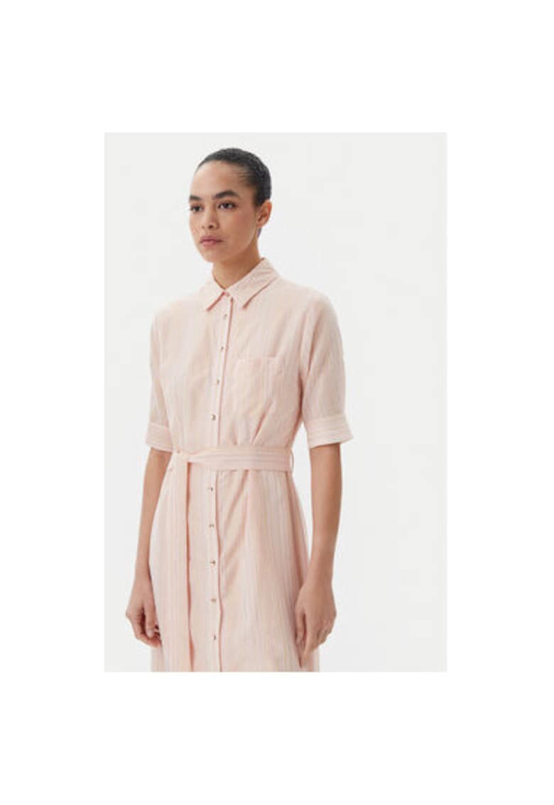 Camasa stil rochie dama  FS25SD2003W78601 - Bumbac/Poliester - Roz