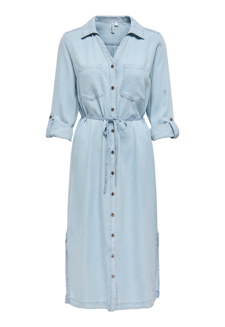 Camasa stil rochie dama 15337931 - Lyocell - Albastru