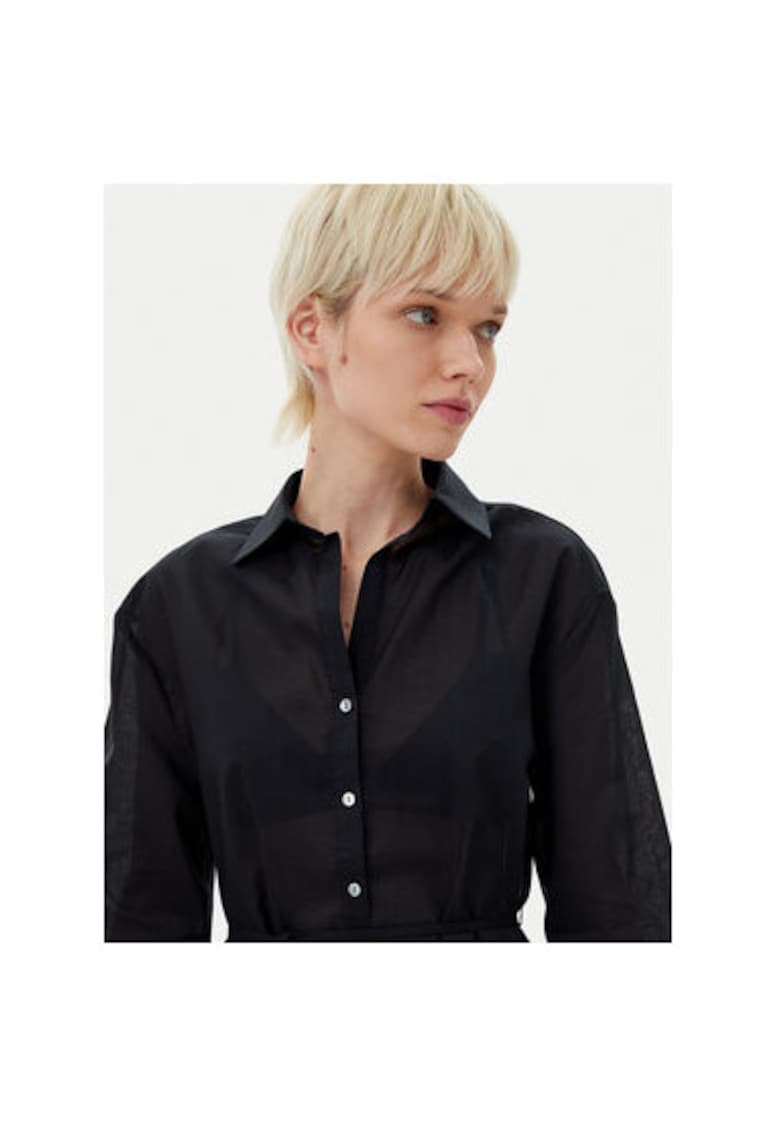 Camasa stil rochie dama A1W46006 - Bumbac - Negru - Negru