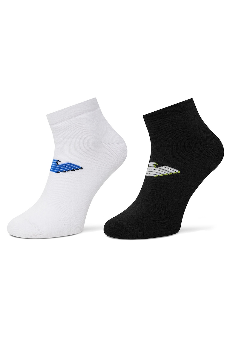Set 2 perechi sosete scurte barbati barbati  EM000538 AF12299 - Textil - 0 EU - Alb/Negru
