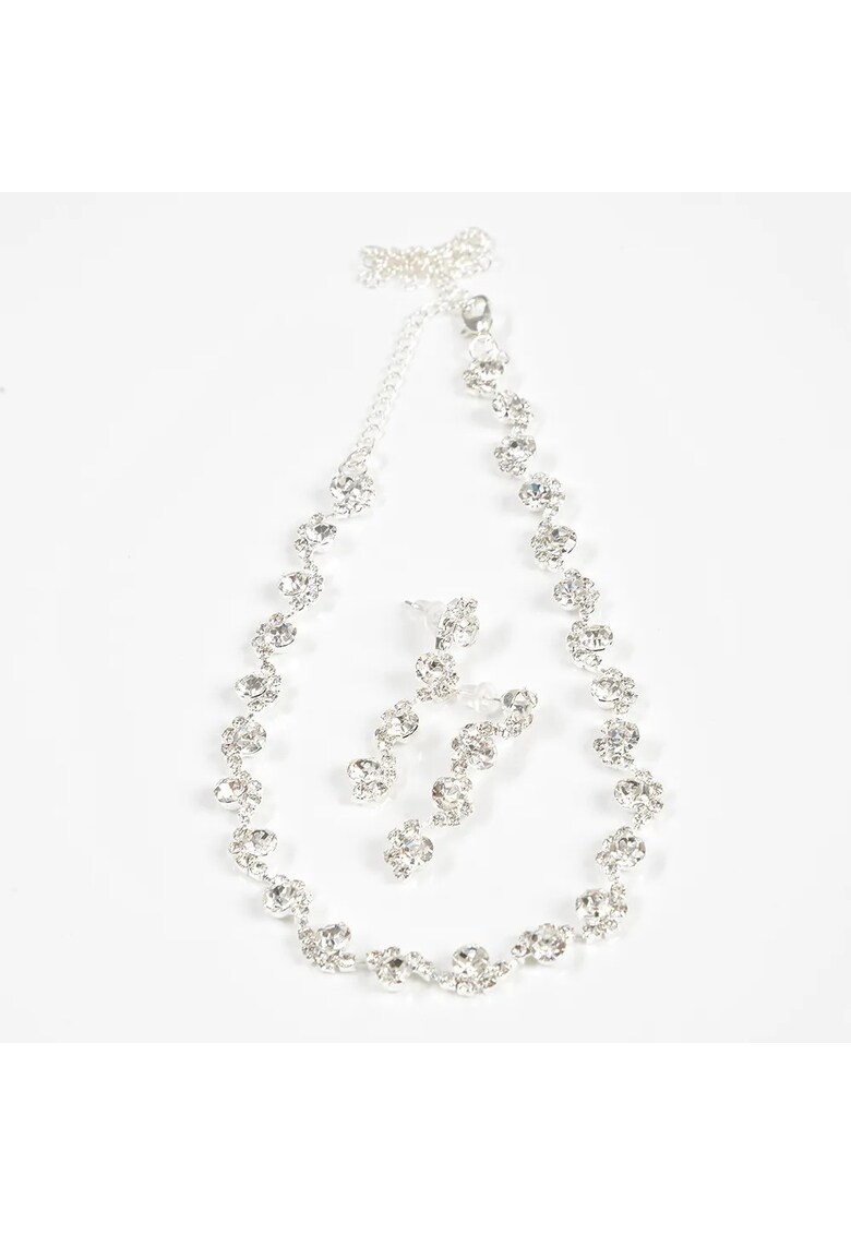 Set elegant cercei si colier cu pietre rotunde -  Paris