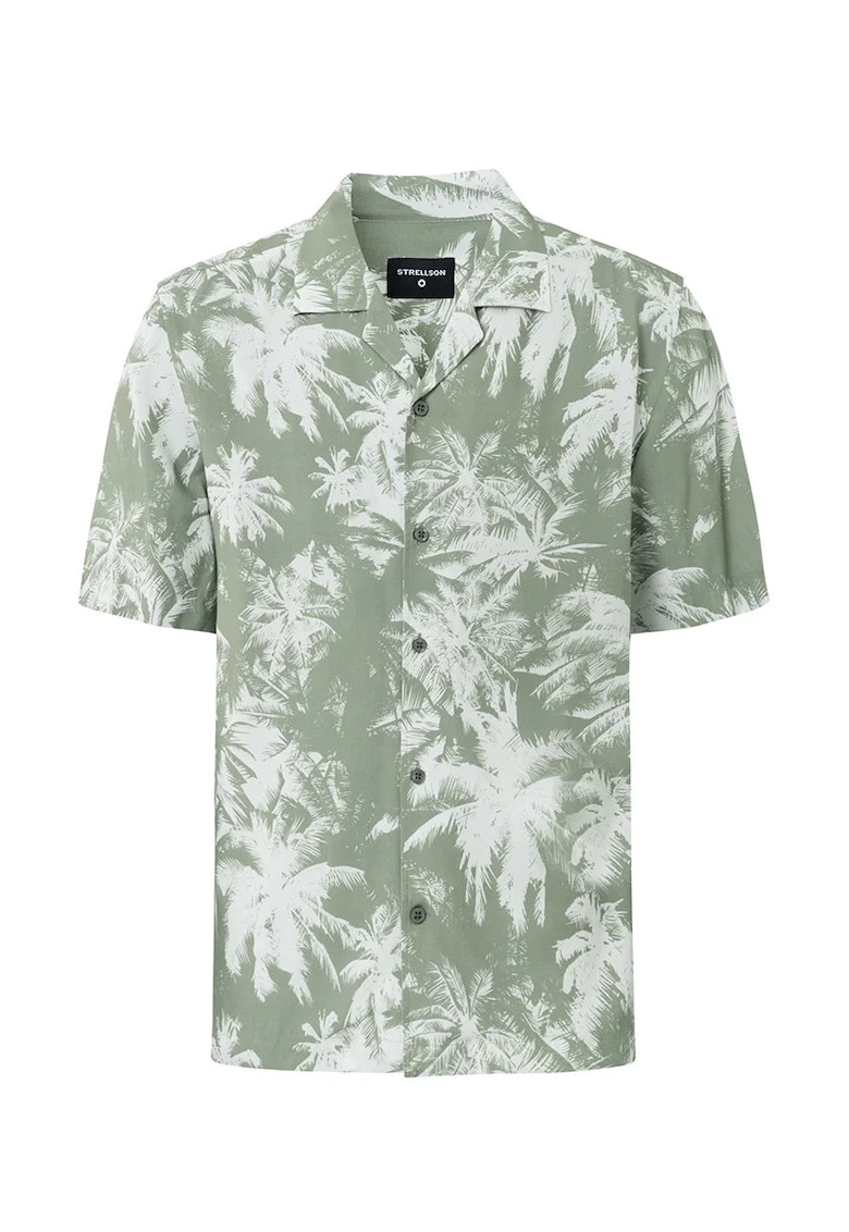 Camasa supradimensionata cu maneca scurta si imprimeu floral