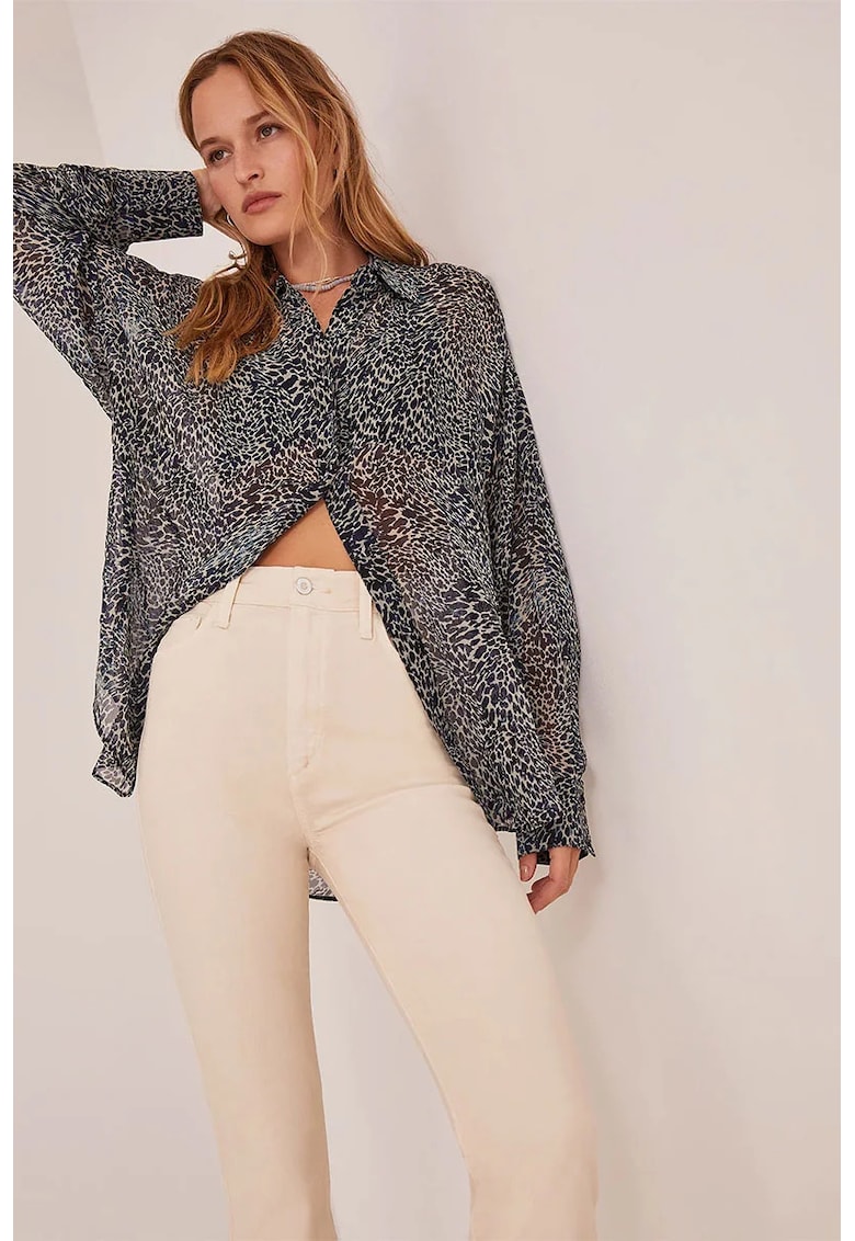 Cămașă supradimensionată - animal imprimeu Cămașă supradimensionată - animal imprimeu