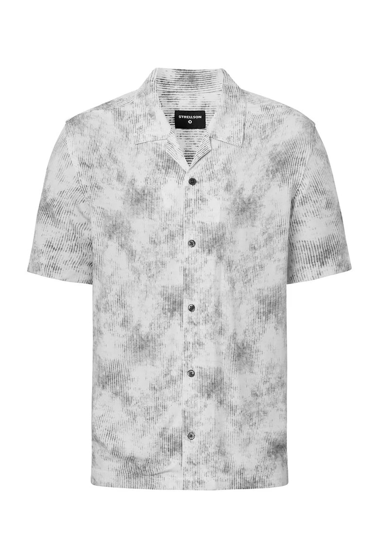 Cămașă supradimensionată cu mânecă scurtă și imprimeu în dungi