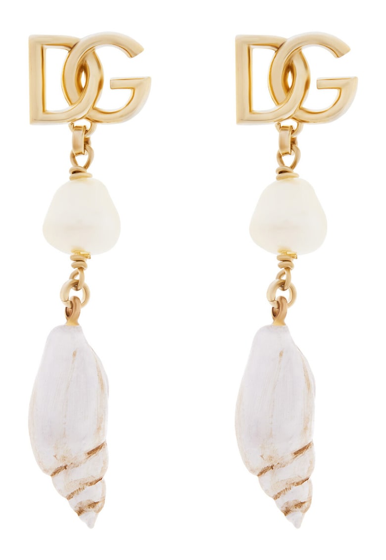 Cercei dama Dolce Gabbana - WEQ6A2 W1111 - Sintetic - 0 EU - Alb/Auriu