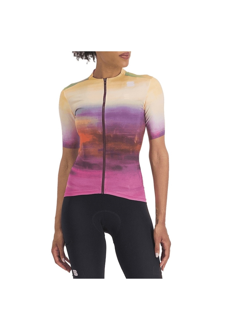 Tricou ciclism dama Flow Supergiara Bej/Roz