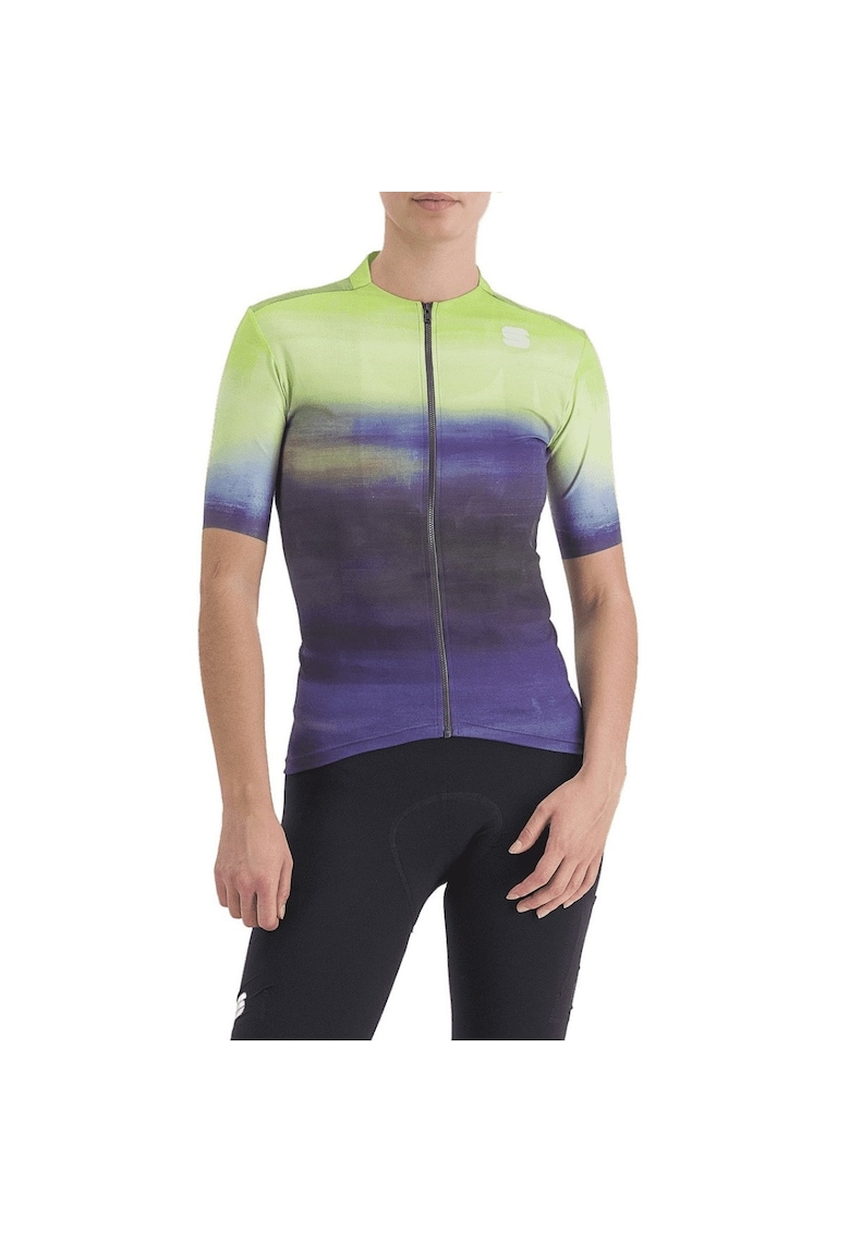 Tricou ciclism dama Flow Supergiara Mov/Lime