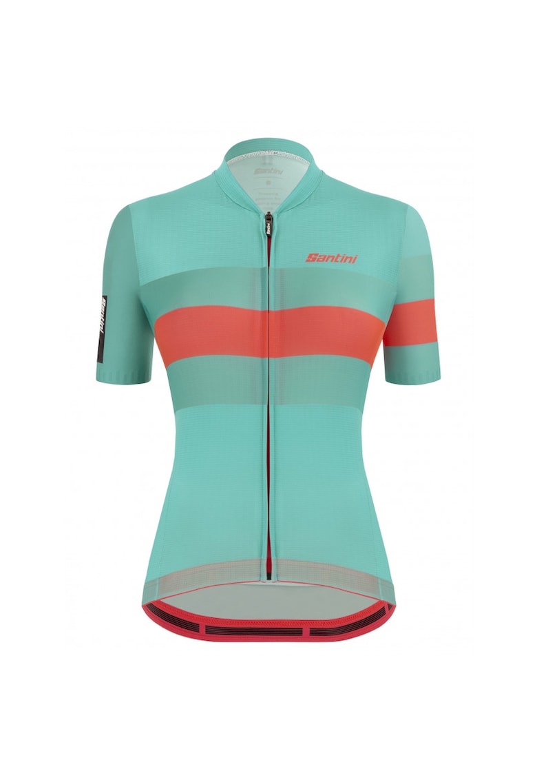 Tricou ciclism dama Sleek Bengal Turcoaz/Portocaliu - Turcoaz