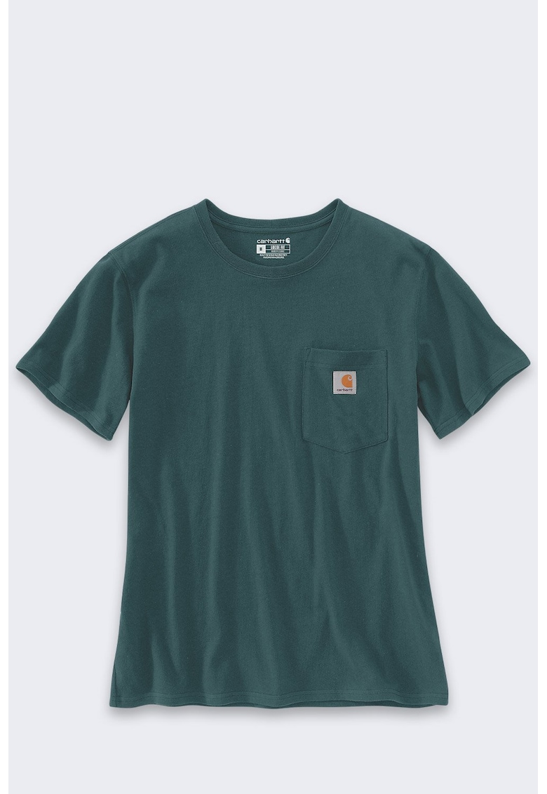 Tricou Iconic WK87 - bumbac - croiala lejera - buzunar - verde - Verde