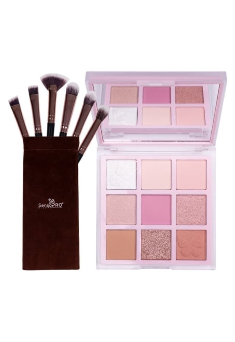 Set Machiaj -  Milano - Valentine Eyes - Paleta Fard si Pensule Machiaj