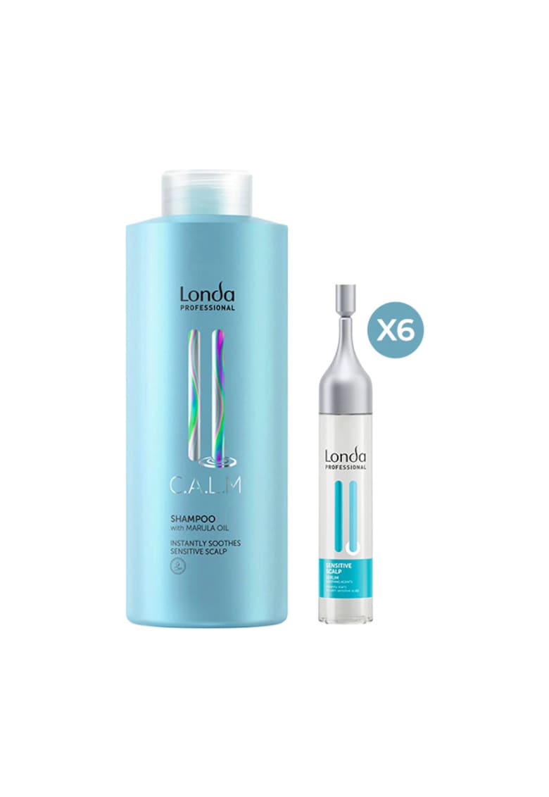 Set Calm - Sampon 1000ml + Ser 6x9ml - pentru scalp sensibil - calmare iritatii - normal