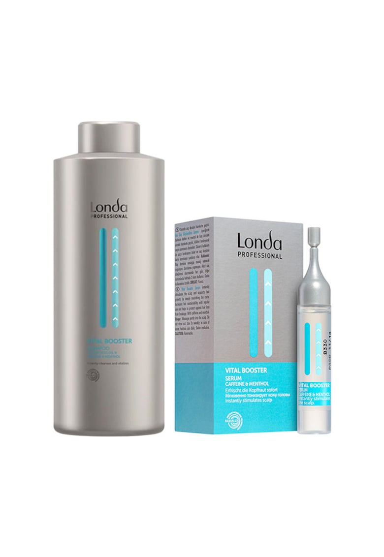 Set sampon si ser  Vital Booster - energizant - anti-cadere - 250ml si 6x9ml