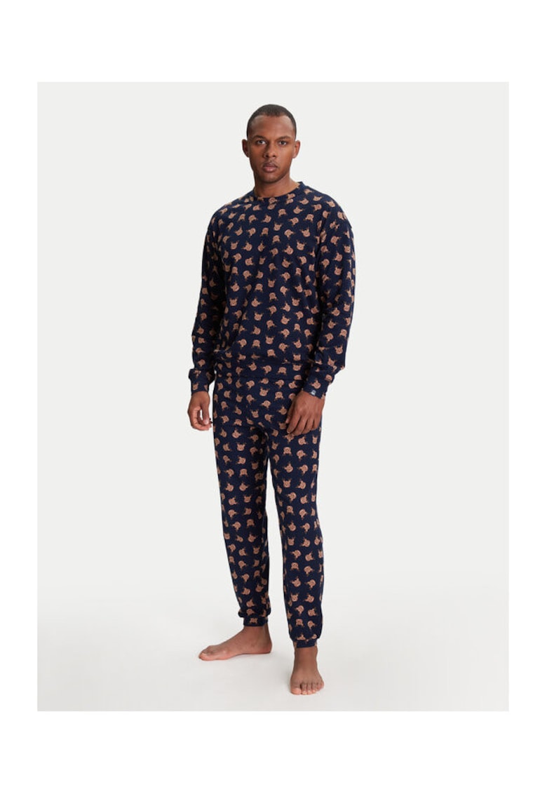 Pijama barbati 38DK4P02L - Bumbac - Bleumarin - Bleumarin