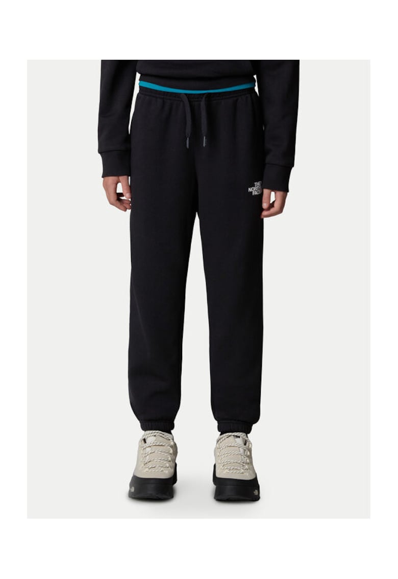 Pantaloni sport barbati - TNF BLACK - bumbac/poliester - negru - Negru