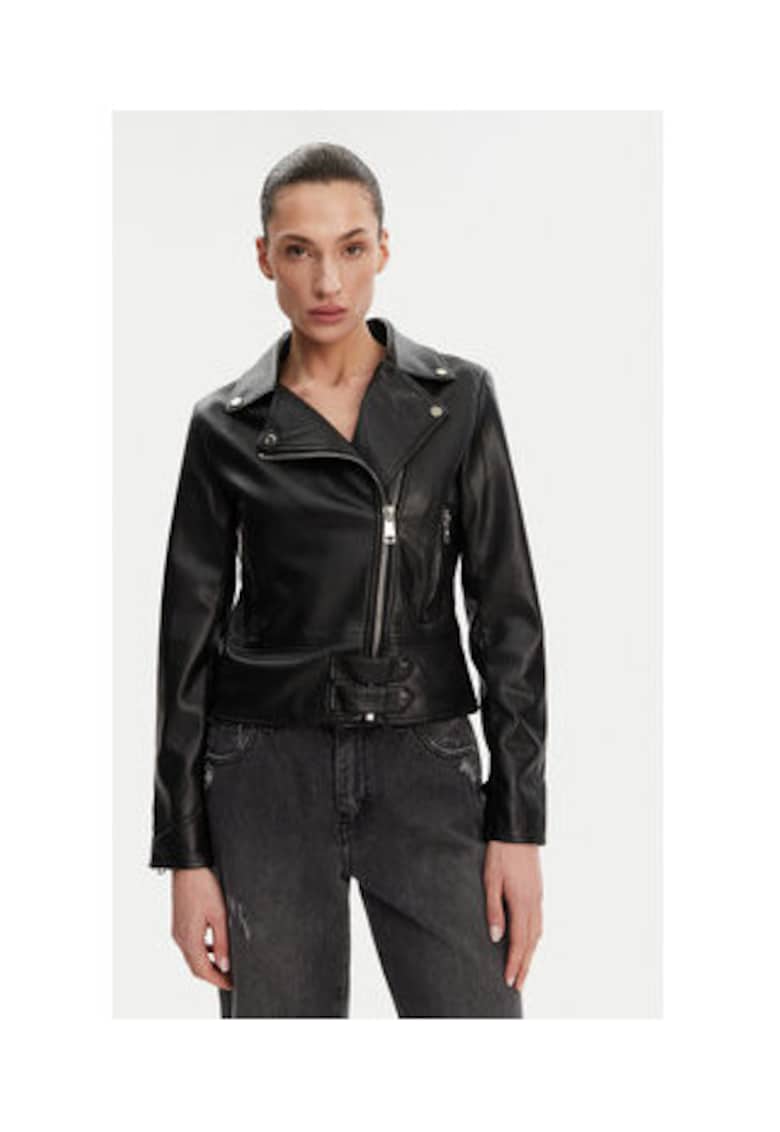 Jacheta dama piele ecologica - negru