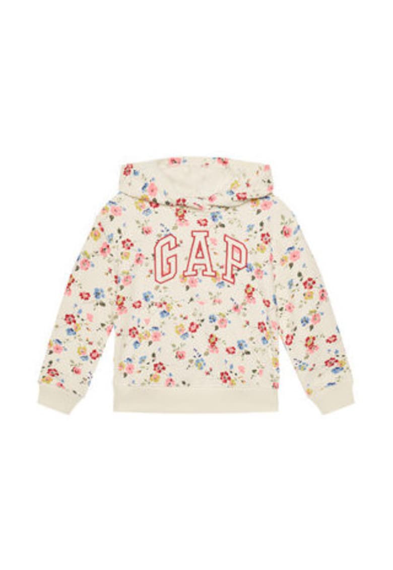 Hanorac dama - imprimeu floral - bumbac - alb