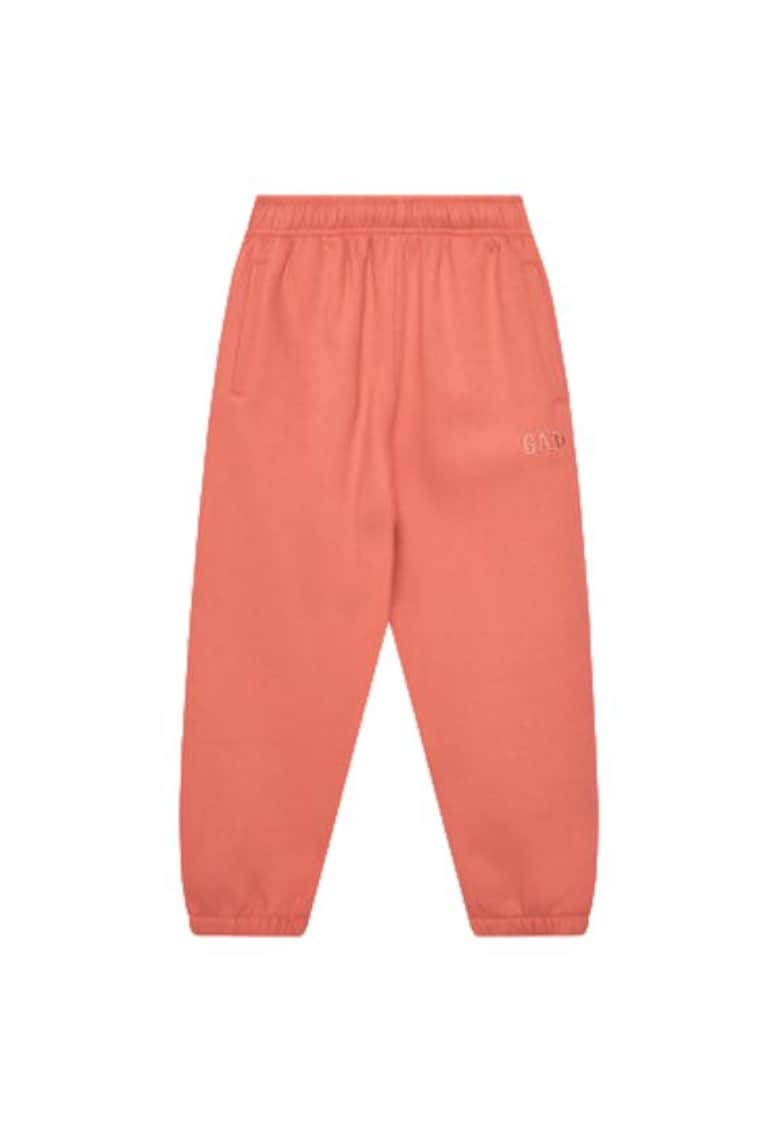 Pantaloni sport dama - coral - bumbac/poliester reciclat