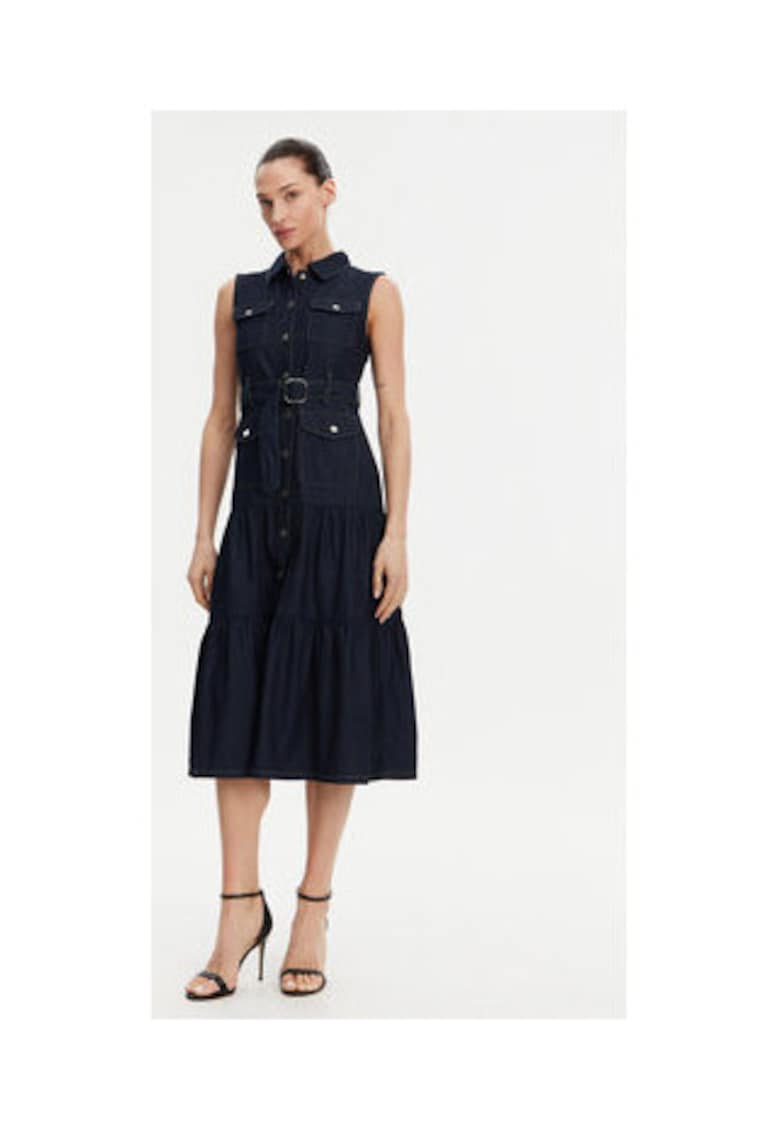 Rochie  model RNAUTICA 305 - bumbac - albastru marin