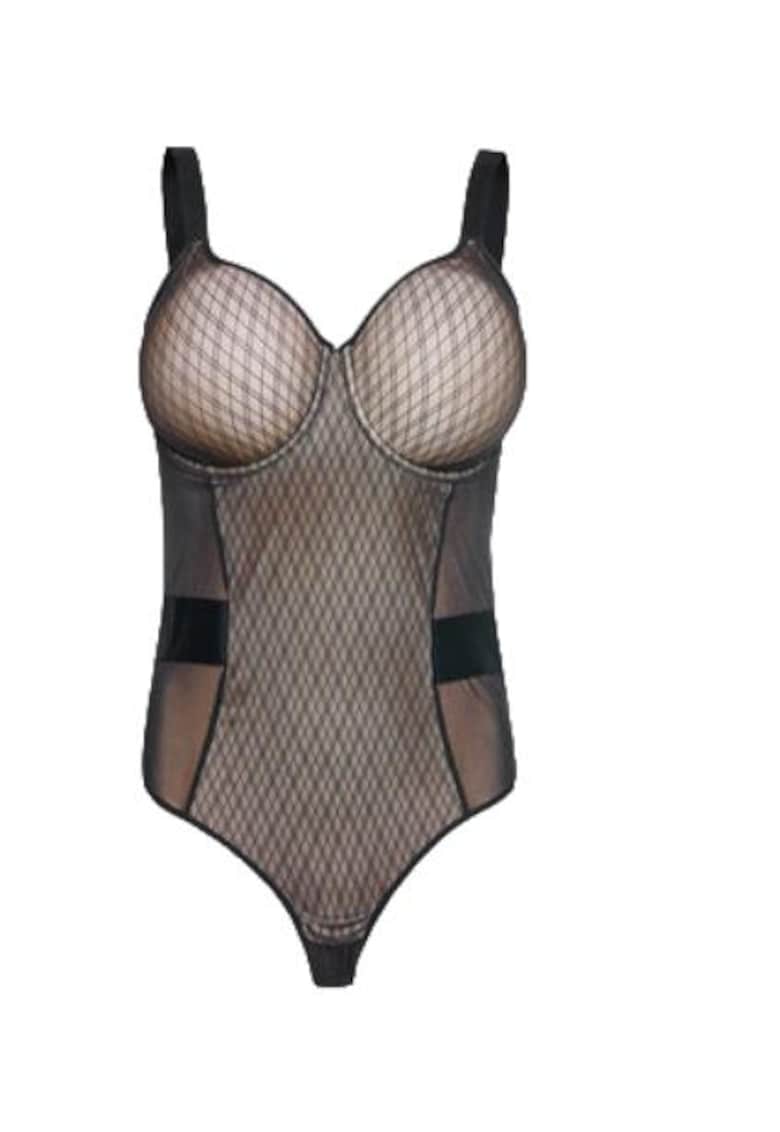 Body sexy  negru - poliamida - elastan -