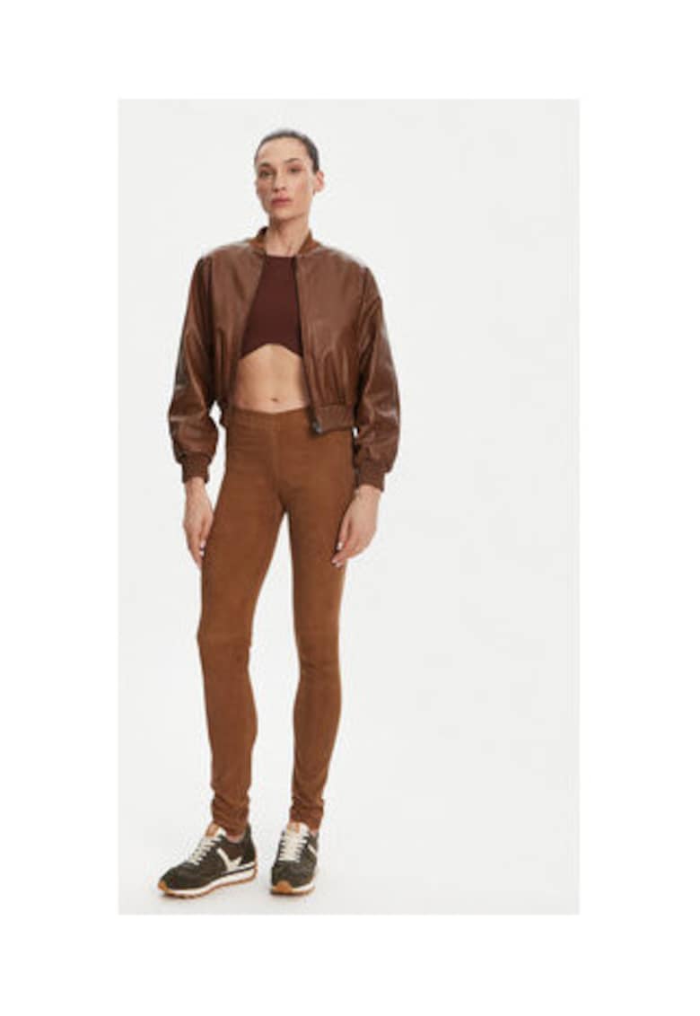 Geaca dama - stretchy - piele naturala - maro Geaca dama - stretchy - piele naturala - maro