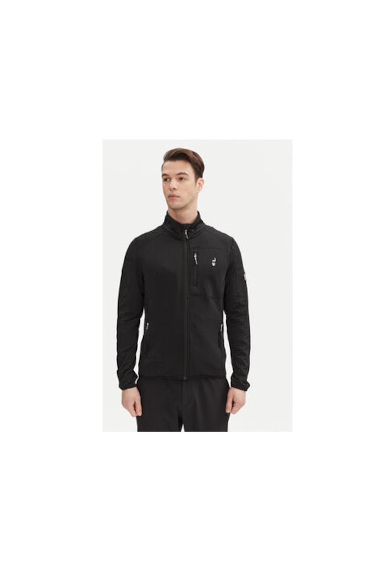 Jacheta sport barbati - negru - poliester-elastan -