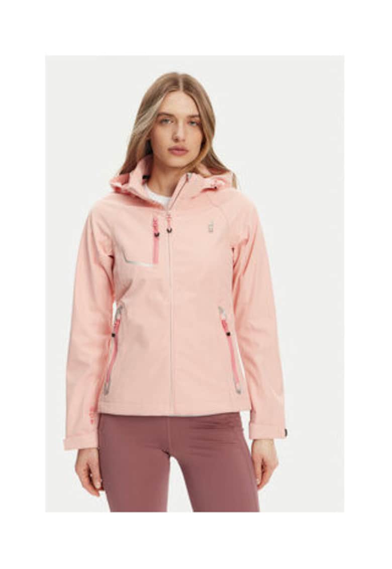 Hanorac dama coral deschis - poliester - spandex