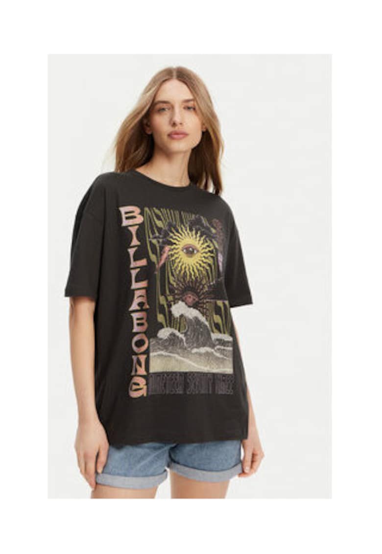 Tricou dama negru - 100% bumbac