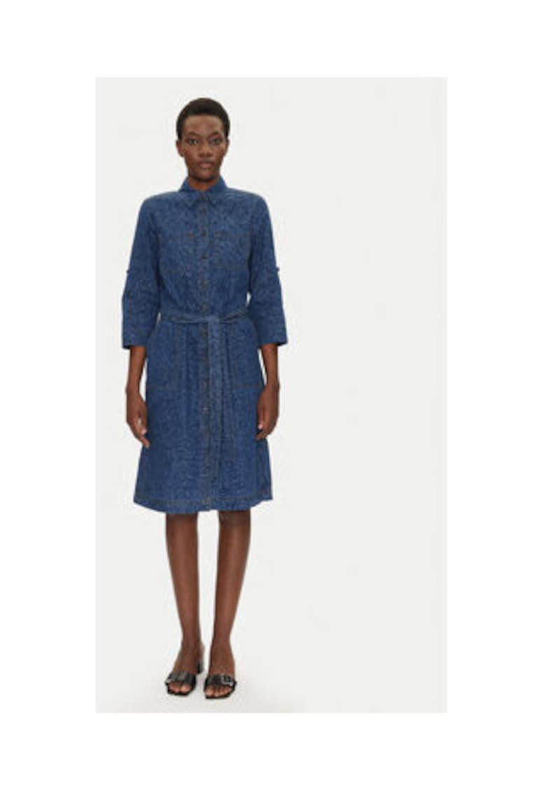 Rochie - 13002015 bumbac - bleumarin