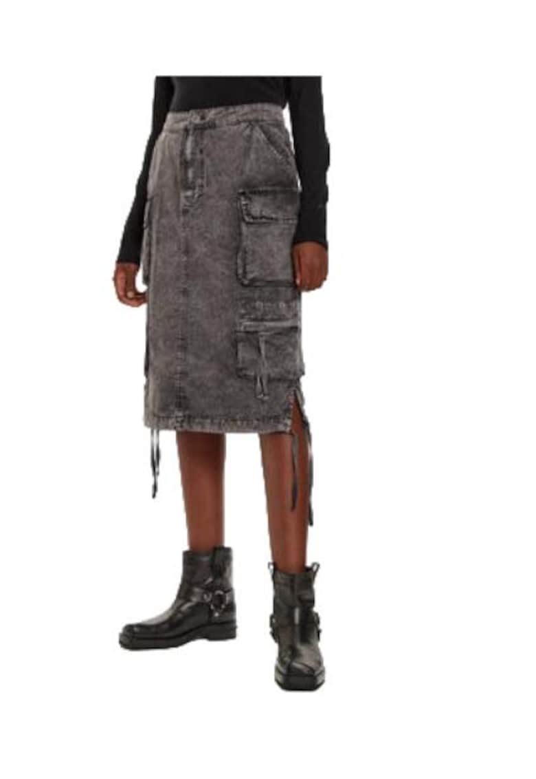 Fusta dama bumbac - gri -