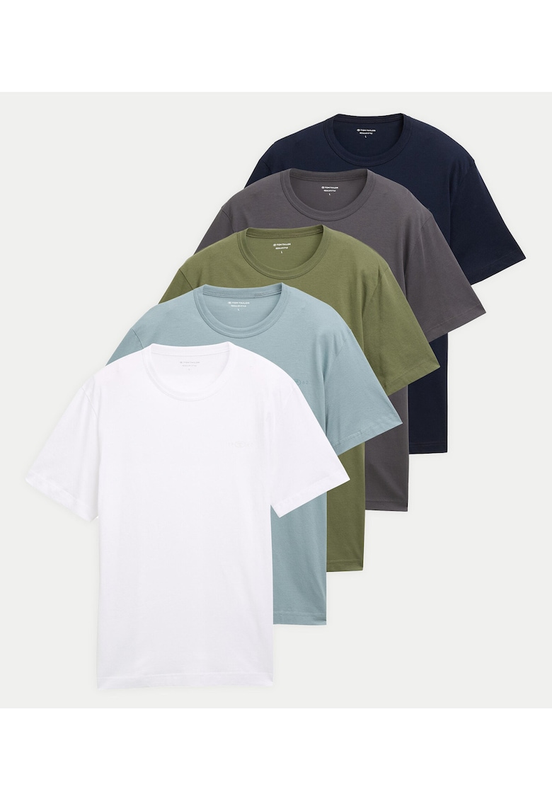 Tricou dama alb - 100% bumbac - colorat -