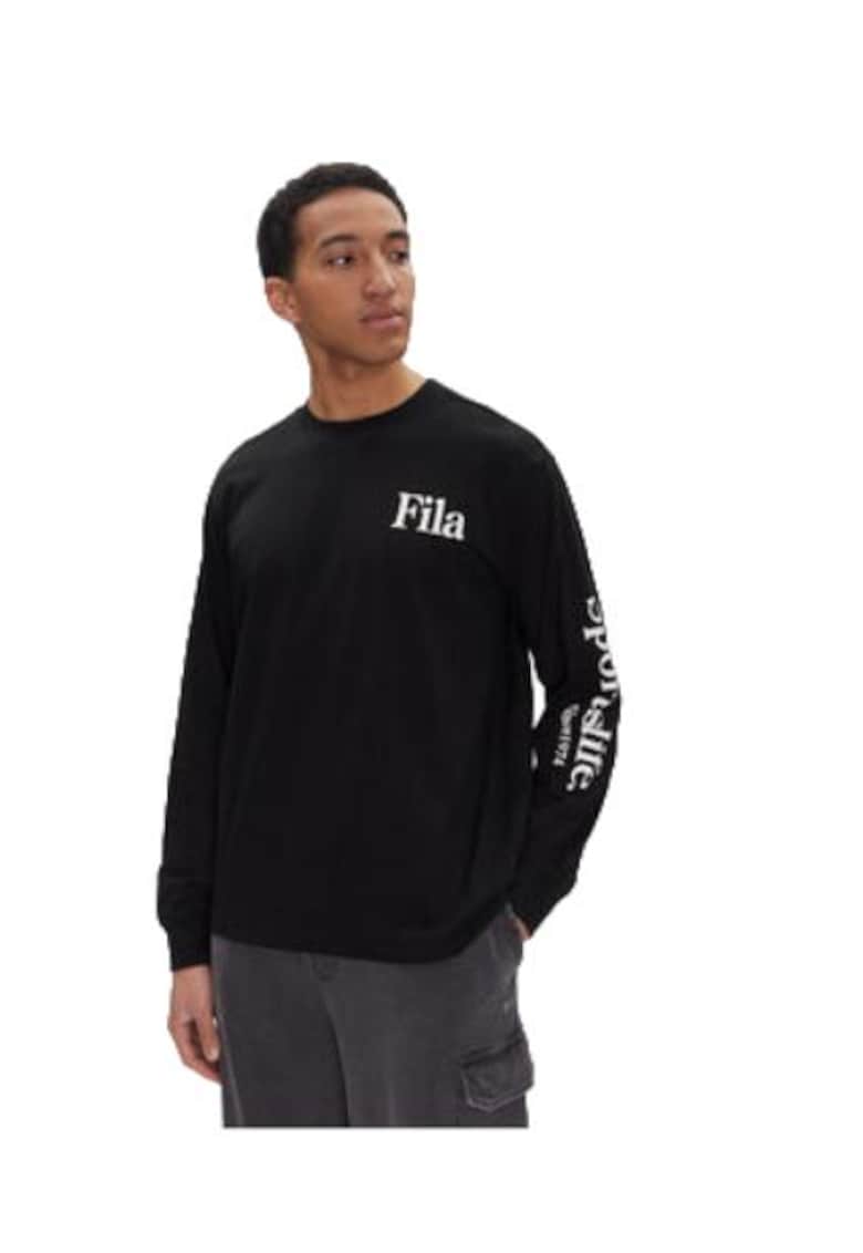 Bluza barbati - bumbac - negru/alb