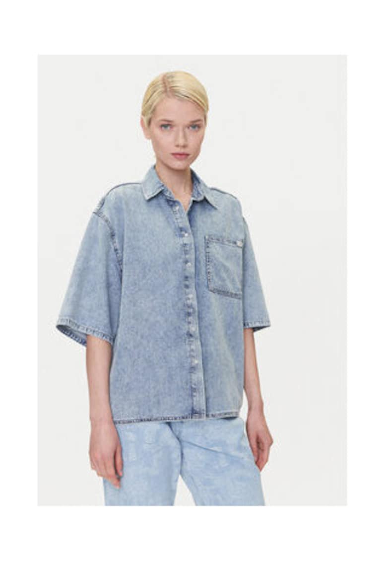 Camasa pentru dama - 5000 - bumbac/lyocell/modal - albastru