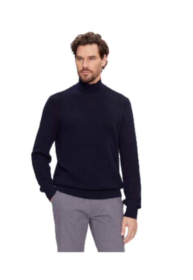 Pulover barbati - bumbac si lana - bleumarin -