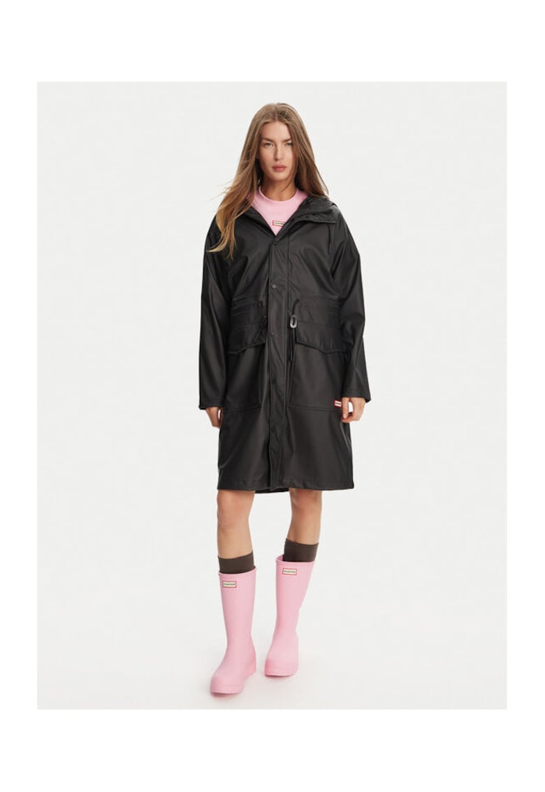 Geaca dama model HARW0021242 - neagra - 100% poliester - 100% poliuretan