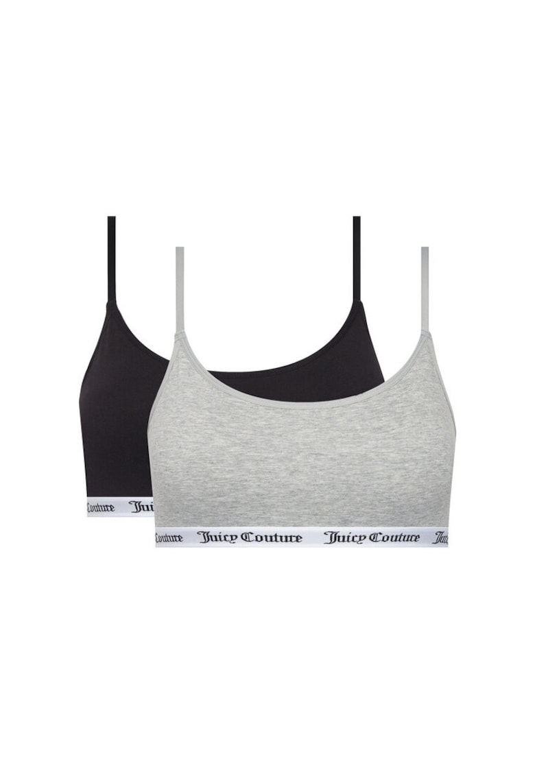 Bustiera sport dama - bumbac/elastan - gri -