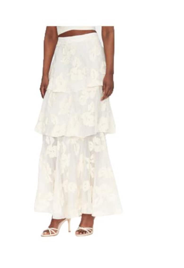 Fusta dama poliester - ecru