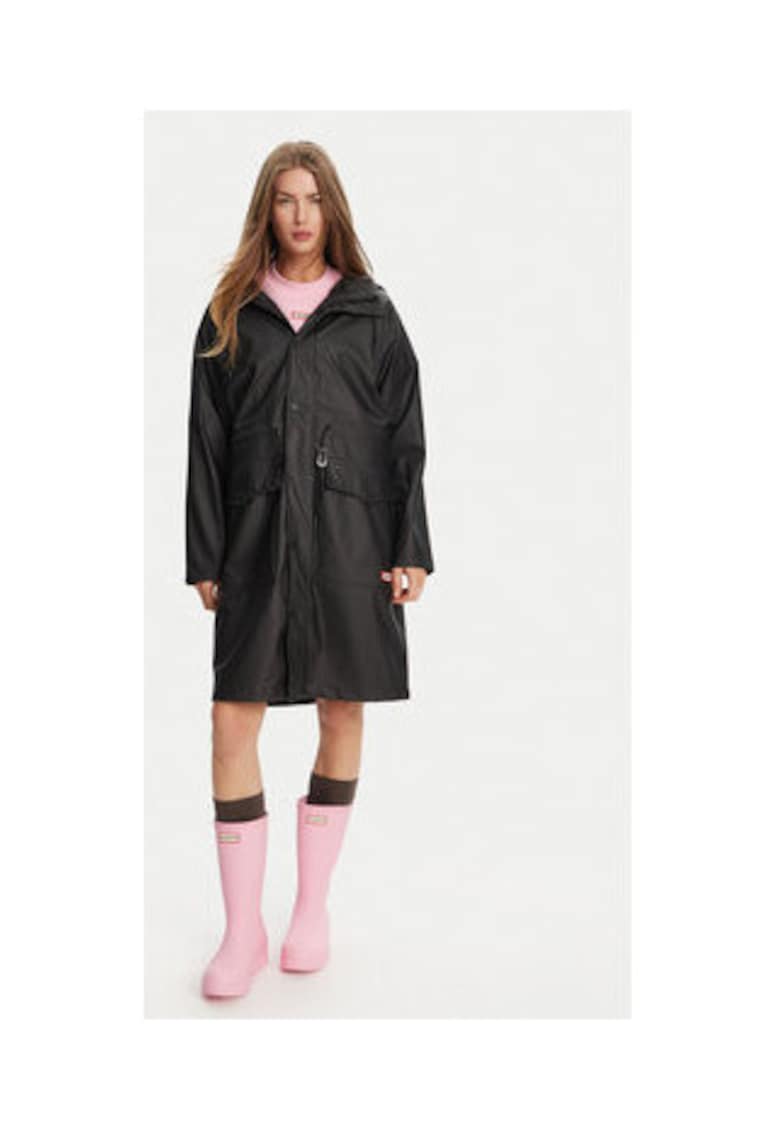 Geaca dama model HARW0021242 - neagra - 100% poliester - 100% poliuretan