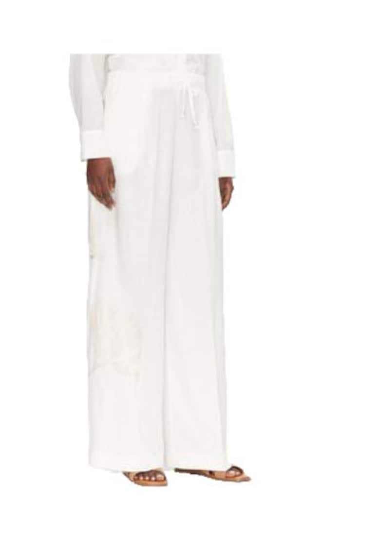Pantaloni dama FASHION-53-5087-133 - In/Rayon - Alb