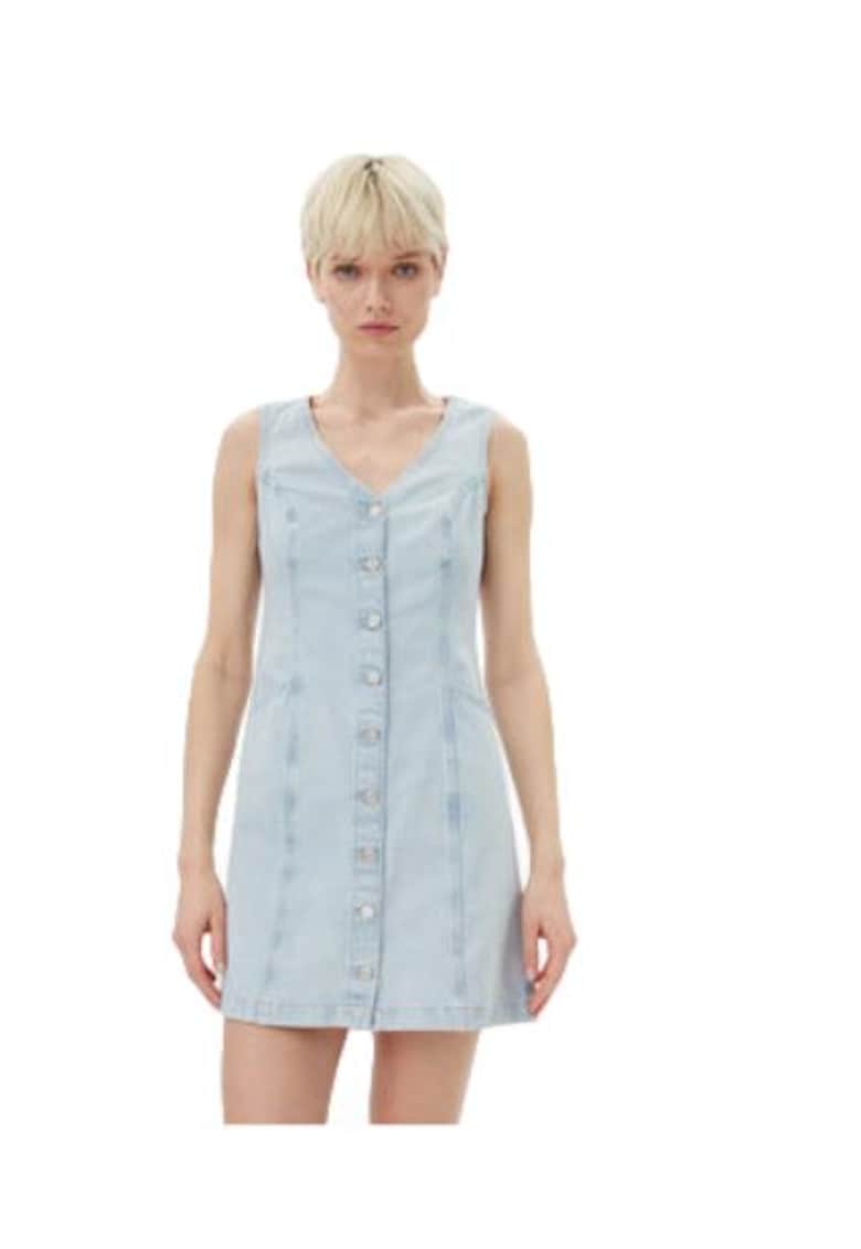 Rochie - bumbac - albastru deschis