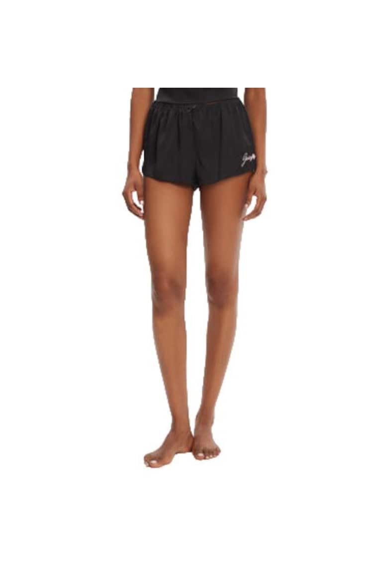 Pantaloni scurti sport dama - negru - poliester/elastan -