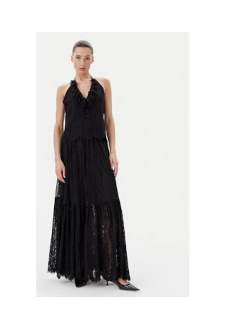 Rochie  neagra - din nailon si bumbac