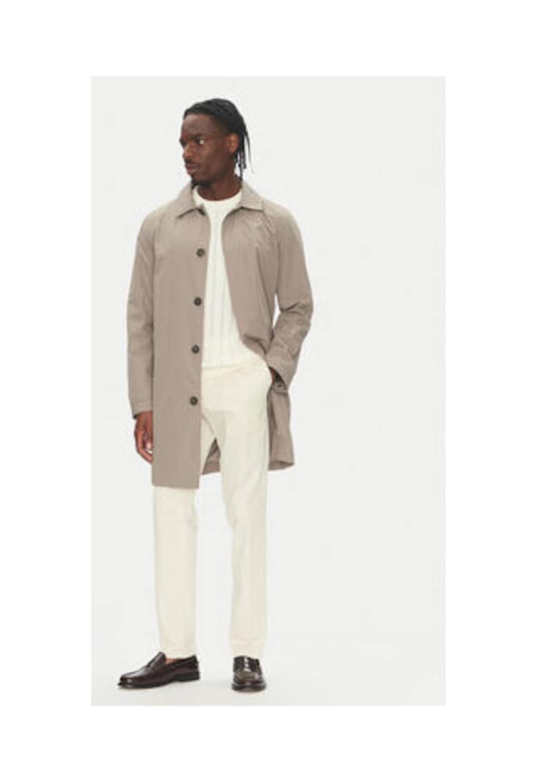 Palton barbati -  bej - 50% poliester reciclat - 50% poliester