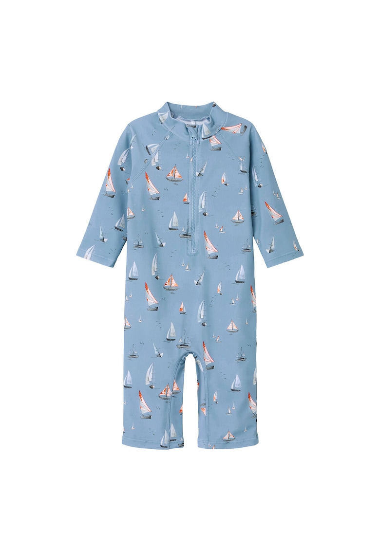 Costum de baie copii - IZVORUL DE MUNTE - albastru - 80% poliamida - 20% elastan