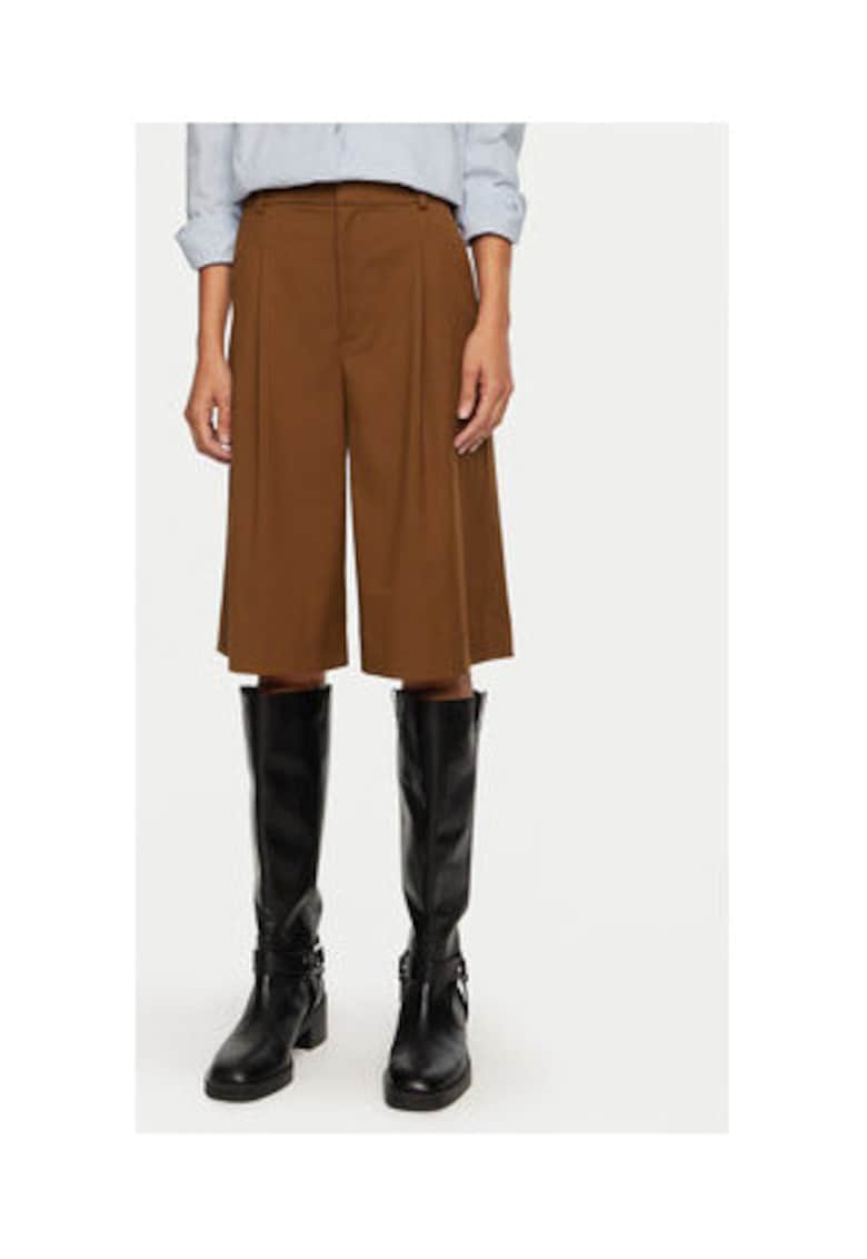 Pantaloni dama - 191227 - 33% vascoza - 32% poliester - 32% poliester reciclat - 3% elastan - Maro