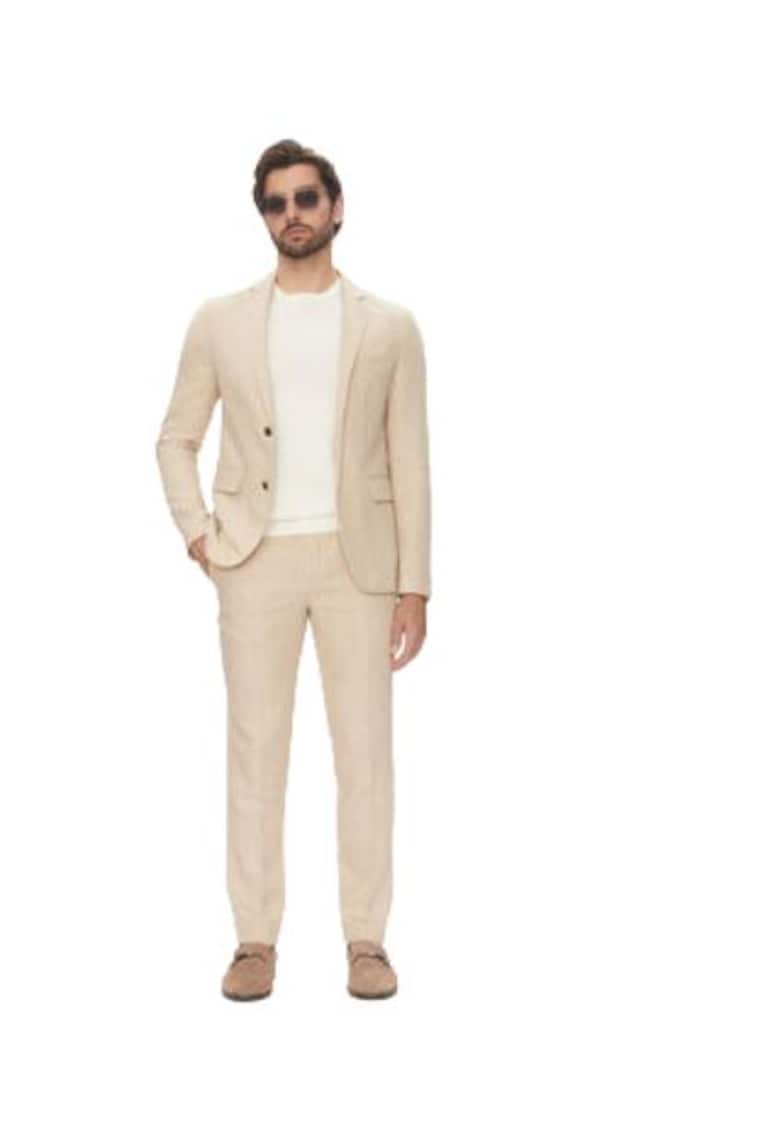 Costum pentru barbati -  poliester/viscoza/in - bej