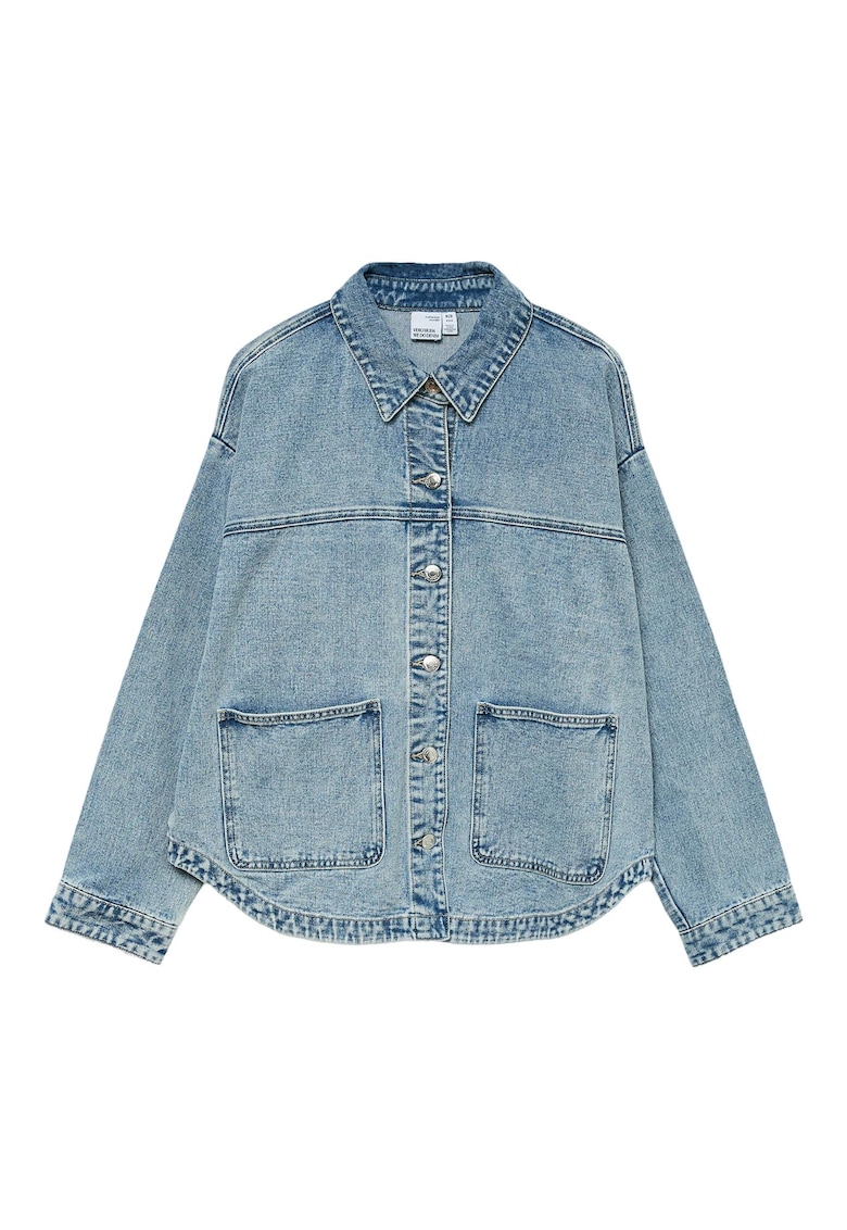 Camasa dama - denim albastru deschis - bumbac si poliester